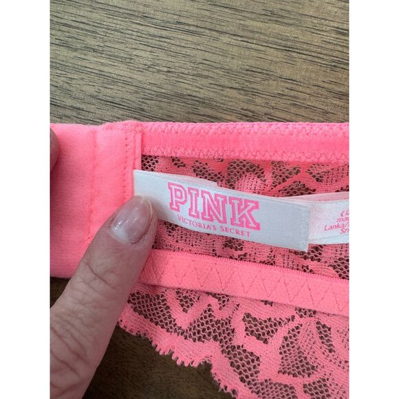 Victorias Secret PINK Lace push up Choker halter bralette, size small - Picture 9 of 12